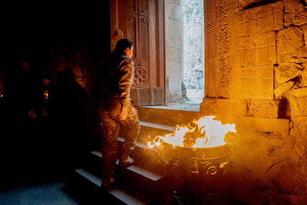 Last hours before leaving Dadivank Monastery (Nagorno-Karabakh) forever, following the 2020 war. The vast Armenian archaeological heritage is yet another casualty of the war between Armenians and Azerbaijanis. Credit: Karlos Zurutuza / IPS