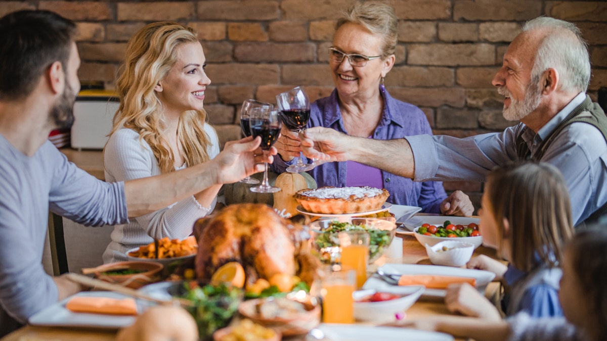 family at table during holiday