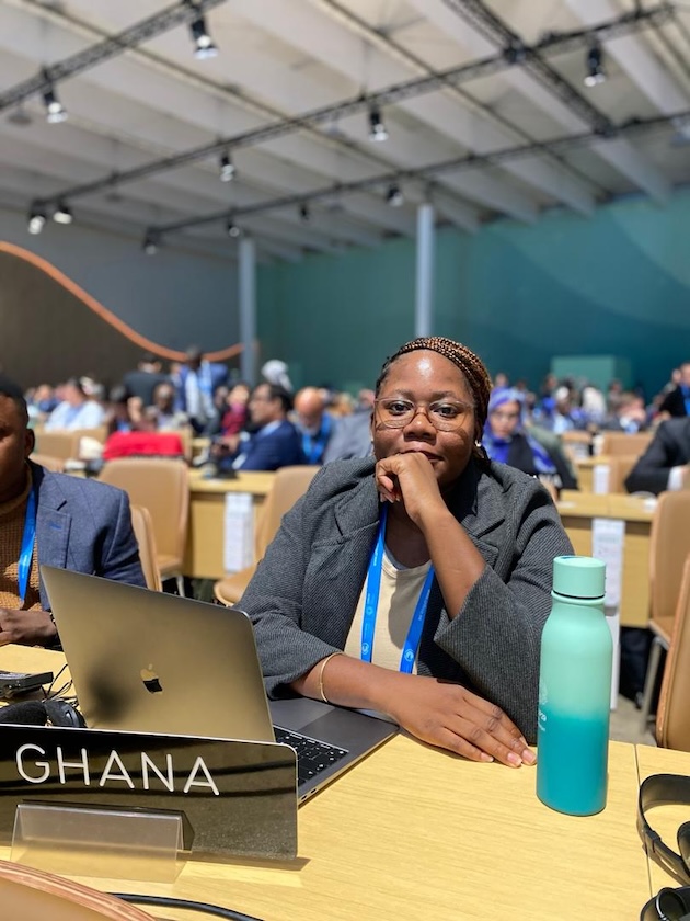 Valerie Nutakor, CDKN’s Programme Assistant in Ghana at COP29. Credit: Aishwarya Bajpai/IPS