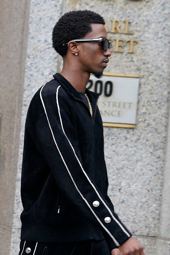 Christian Combs, son of Sean Combs, arrives at U.S. District Court on September 17, 2024 in New York City. Music mogul Sean 