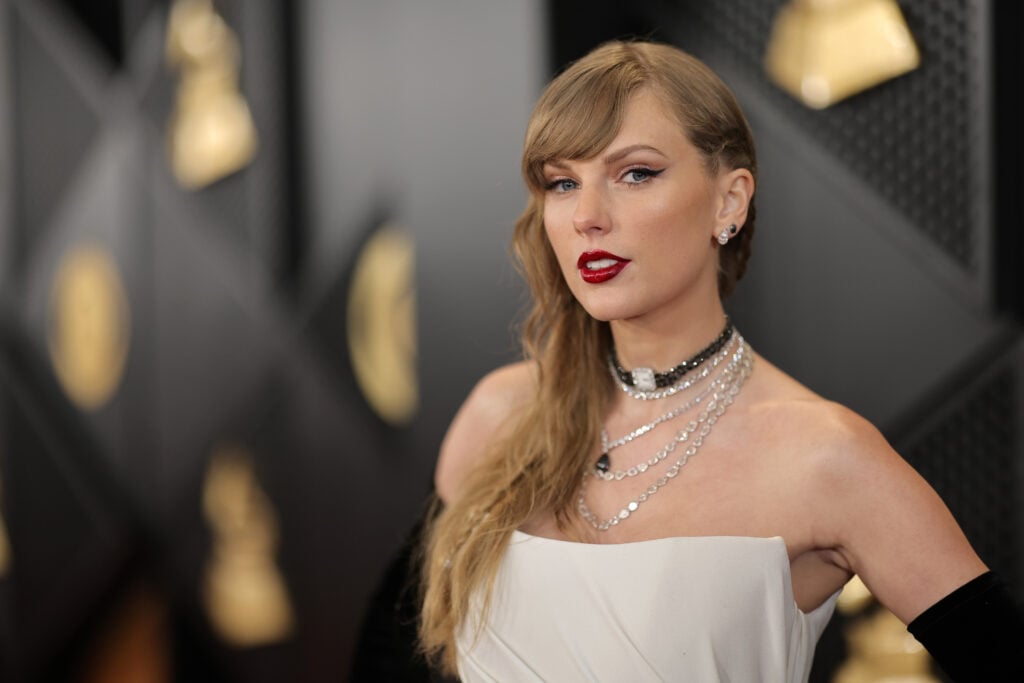 Taylor Swift attends the 66th GRAMMY Awards at Crypto.com Arena on February 04, 2024 in Los Angeles, California. 