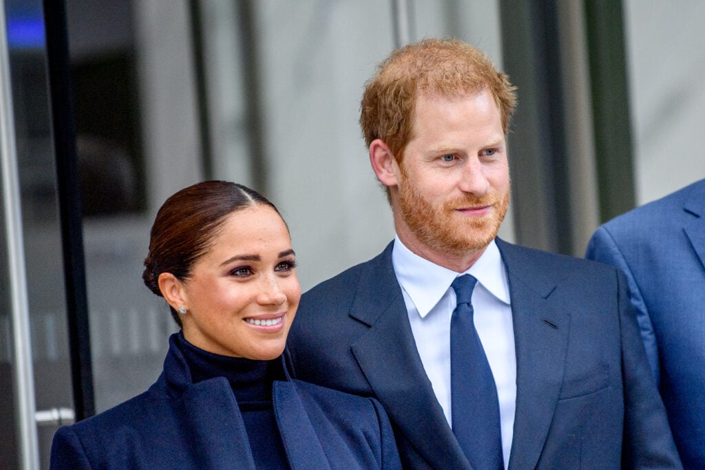 Meghan, Duchess of Sussex and Prince Harry, Duke of Sussex visit One World Observatory at One World Observatory on September 23, 2021 in New York City.