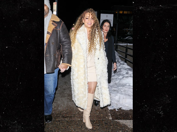 Mariah Carey enjoys a meal at Catch Steak in Aspen