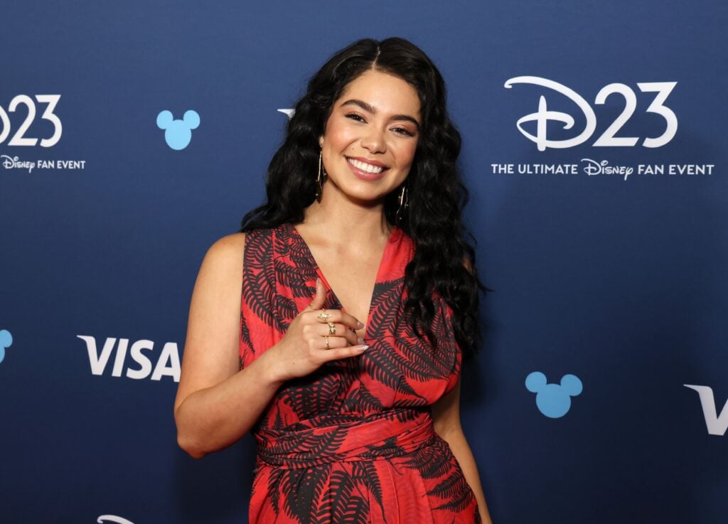 Auli'i Cravalho at D23: The Ultimate Disney Fan Event in Anaheim, California on August 09, 2024. 