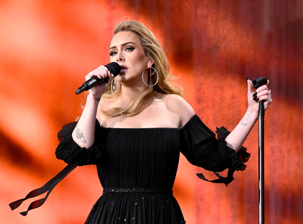 Adele performs on stage as American Express present BST Hyde Park in Hyde Park on July 02, 2022 in London, England.  