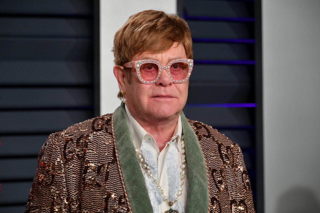 Elton John attends the 2019 Vanity Fair Oscar Party hosted by Radhika Jones at Wallis Annenberg Center for the Performing Arts on February 24, 2019 in Beverly Hills, California. 