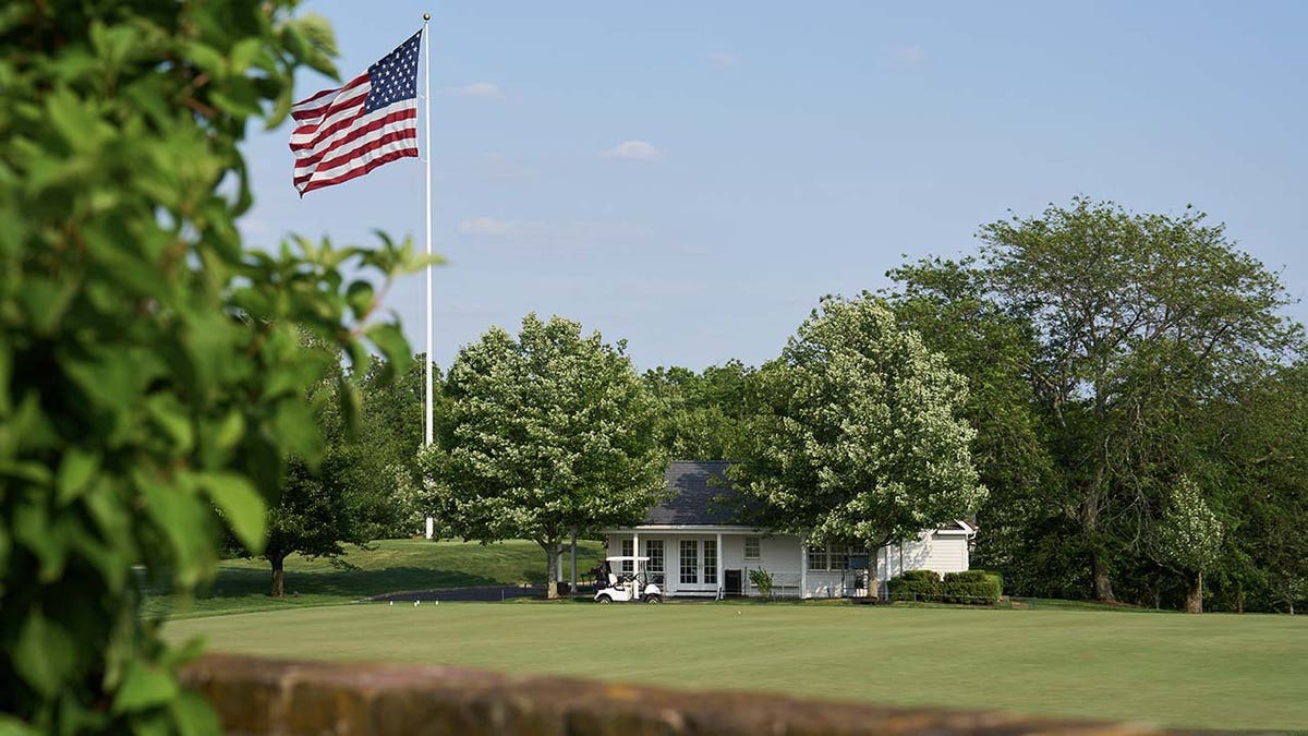 Trump National Golf Club before a speech by former US President Donald Trump in Bedminster