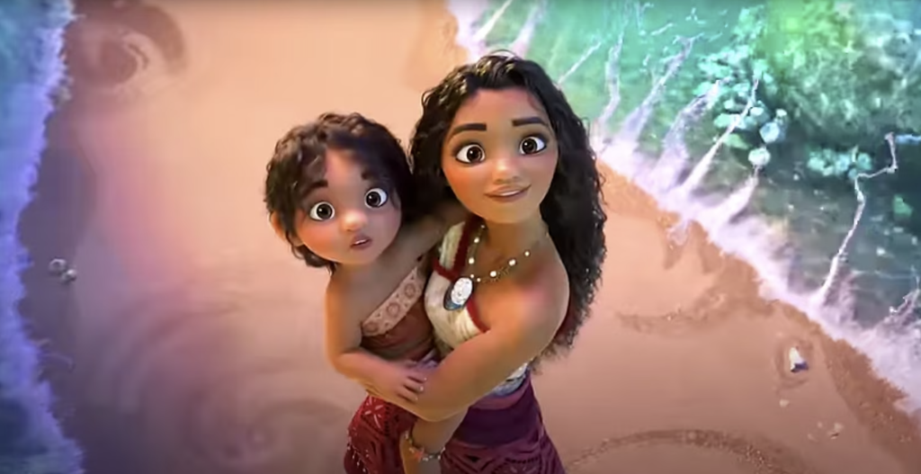 A screenshot from the trailer for Moana 2.