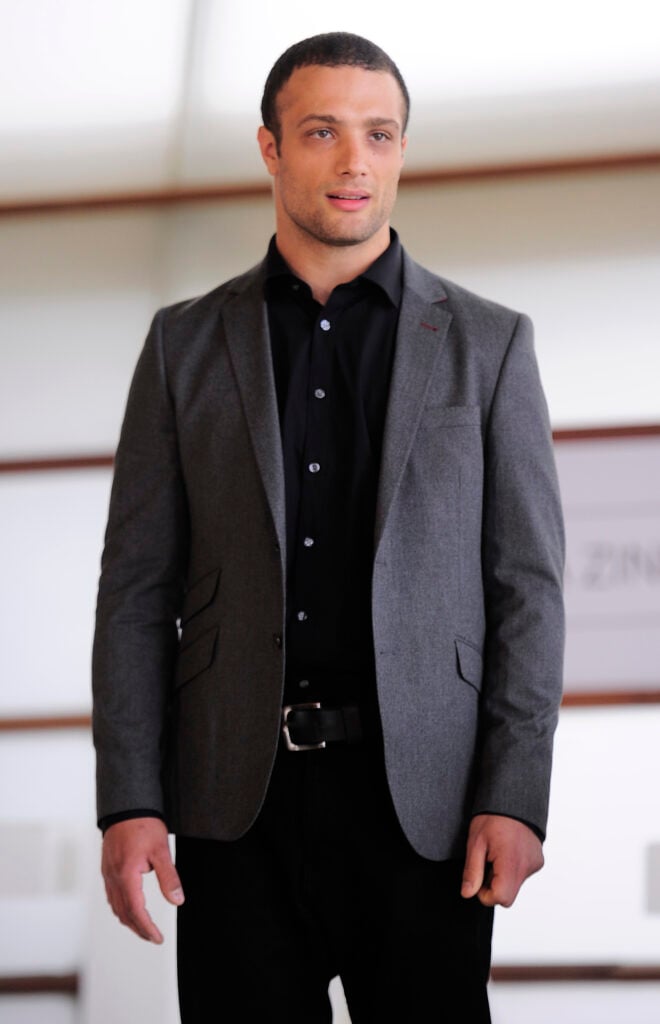 Cosmo Jarvis poses during a photocall after the screening of his film 'Lady Macbeth' at the San Sebastian Film Festival in the northern Spanish Basque city of on September.