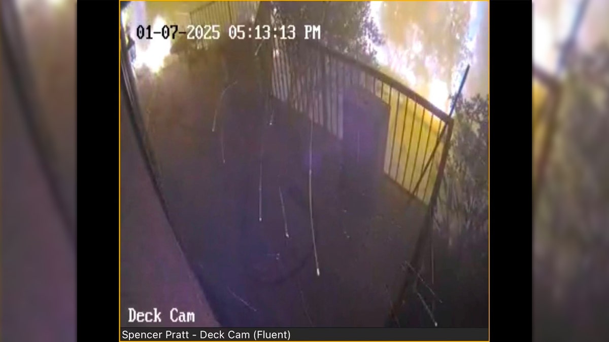 Spencer Pratt security camera picture of fire