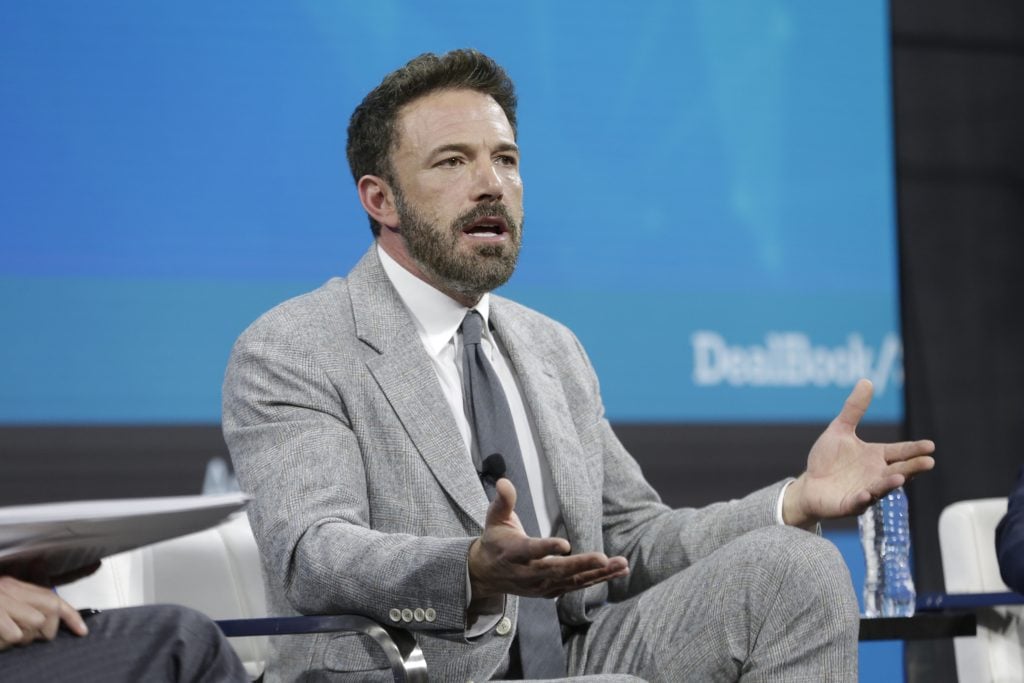 Ben Affleck on stage at the 2022 New York Times DealBook on November 30, 2022 in New York City.