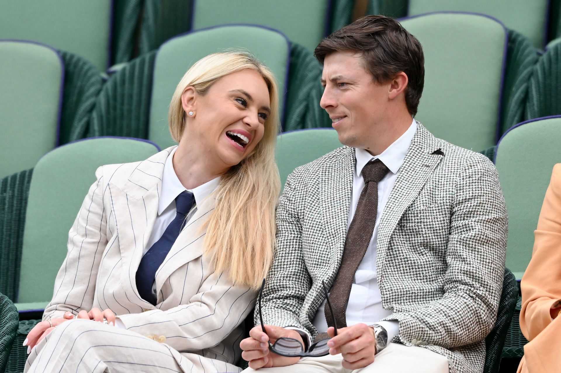 Matt Fitzpatrick with his wife (Image Source: Getty)