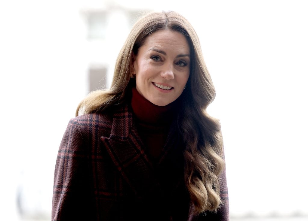 Catherine, Princess of Wales during a visit to The Royal Marsden Hospital on January 14, 2025 in London, England.  