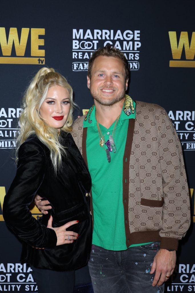 Heidi Montag and Spencer Pratt attend WE tv celebrates the premiere of 'Marriage Boot Camp' at SkyBar at the Mondrian Los Angeles on October 10, 2019 in West Hollywood, California. 