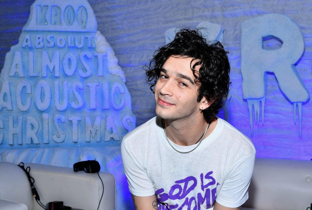 Matthew Healy of The 1975 attends KROQ Absolut Almost Acoustic Christmas 2019 at Honda Center on December 8, 2019 in Anaheim, California.