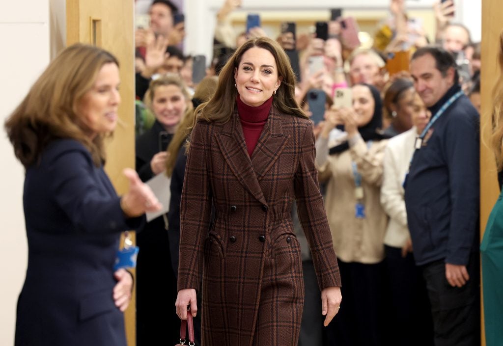 Catherine, Princess of Wales during a visit to The Royal Marsden Hospital on January 14, 2025 in London, England.  