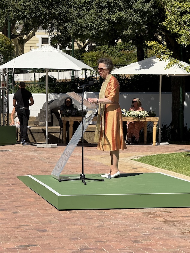 Her Royal Highness Princess Ann, President of the Commonwealth War Graves Commission, at the opening of a new memorial to fallen Black South African soldiers from the First World War. Credit: Crystal Orderson/IPS