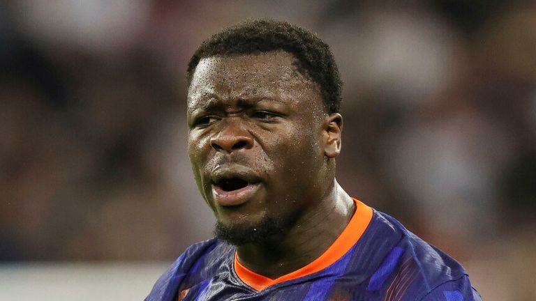 firo : 14.10.2024 , Football, Football, International match DFB national team men's Nations League Germany, GER - Netherlands Holland, NED 1:0 Brian Brobbey of Netherlands gesture , gesture , Photo by: Sebastian El-Saqqa/picture-alliance/dpa/AP Images