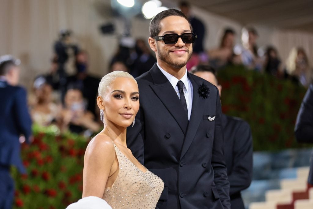 Kim Kardashian and Pete Davidson attend The 2022 Met Gala Celebrating 