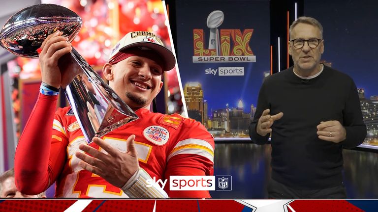 Training Camp Preview Football FILE - Kansas City Chiefs quarterback Patrick Mahomes celebrates with the trophy after the team's win in overtime during the NFL Super Bowl 58 football game against the San Francisco 49ers, Sunday, Feb. 11, 2024, in Las Vegas. Mahomes and the Chiefs are aiming to become the first team to three-peat since the 1965-67 Green Bay Packers won three consecutive NFL championships. (AP Photo/Ashley Landis, File)