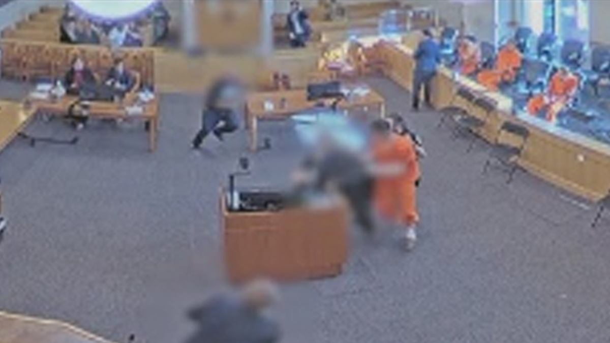 New Mexico courtroom brawl