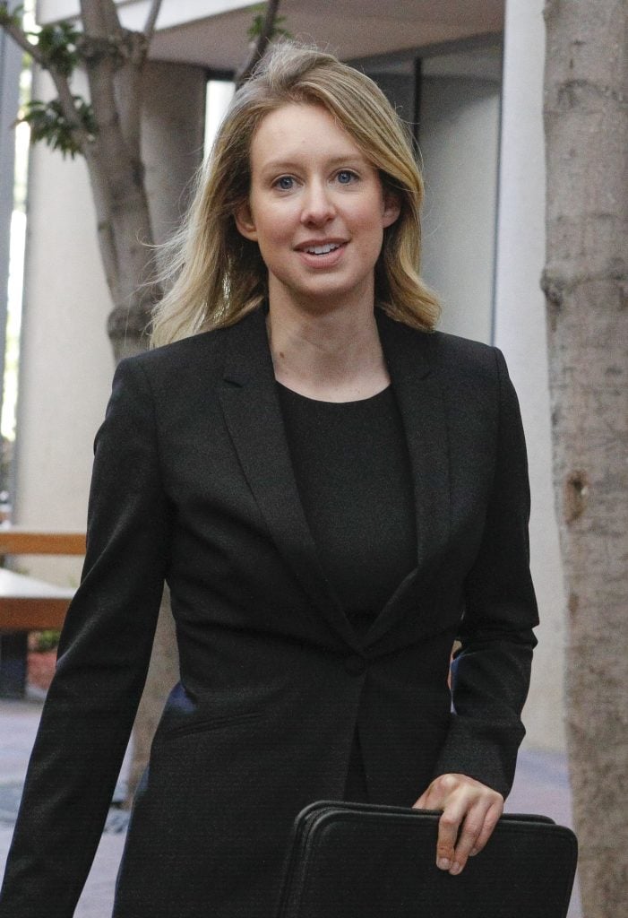 Former Theranos CEO Elizabeth Holmes appears in federal court for a status hearing on July 17, 2019 in San Jose, California. Holmes is facing charges of conspiracy and wire fraud for allegedly engaging in a multimillion-dollar scheme to defraud investors with the Theranos blood testing lab services.