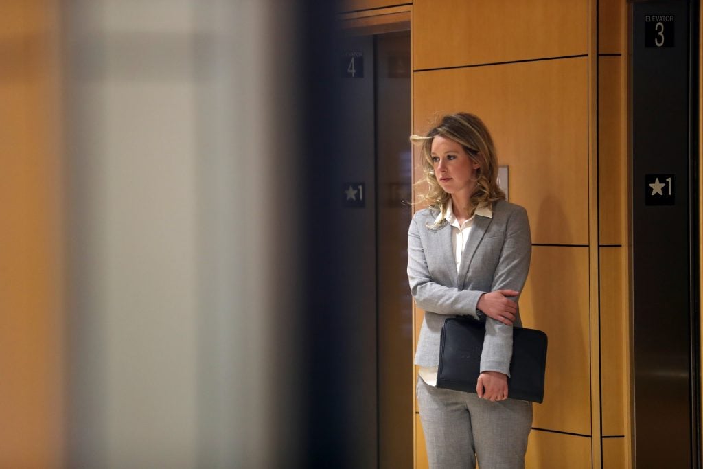 Former Theranos founder and CEO Elizabeth Holmes arrives at the Robert F. Peckham U.S. Federal Court on June 28, 2019 in San Jose, California. 