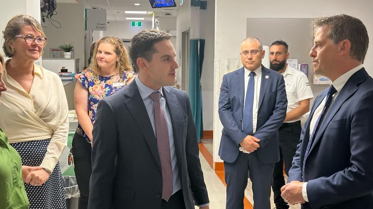 NSW Health Minister Ryan Park, Health Department secretary Susan Pearce and David Ossip from the Jewish Board of Deputies visited Bankstown Hospital, where the two nurses worked, on Thursday. </span> <span>(NSW government)</p>
</div>
</div>
</div>
<p><strong><u>COLUMBIA GROUP’S ANTISEMITIC NEWSPAPER DRAWS OUTRAGE FROM NY LAWMAKER, AS UNIVERSITY INVESTIGATES</u></strong></p>
<p>NSW Health Minister Ryan Park claimed there was “no evidence” the nurses harmed patients in their care, but the investigation is ongoing.</p>
<p>Lebdeh’s family members spoke to various news outlets claiming she was “baited” and that she was “sorry,” the New York Post reported.</p>
<p>Israel’s biggest newspaper, <i>Israel Hayom, </i>seemingly responded to the remarks with a story titled, “Sorry, not sorry,” and accused the two nurses of minimizing the incident, according to the report.</p>
<div class=