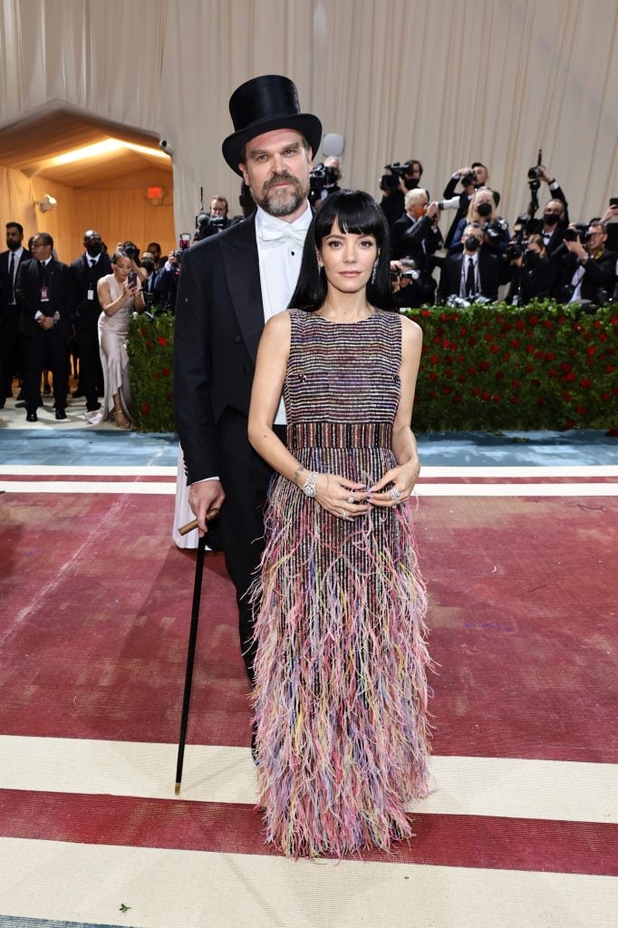 David Harbour and Lily Allen attend The 2022 Met Gala Celebrating 