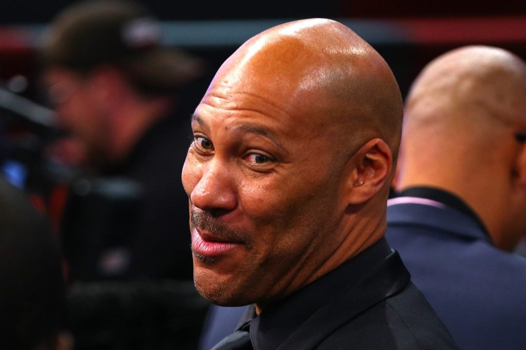 LaVar Ball, father of Lonzo Ball, looks on during the first round of the 2017 NBA Draft at Barclays Center on June 22, 2017 in New York City.