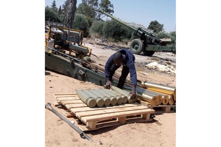 Migrants and refugees working as slave labour at Mitiga airbase; Libya 2020