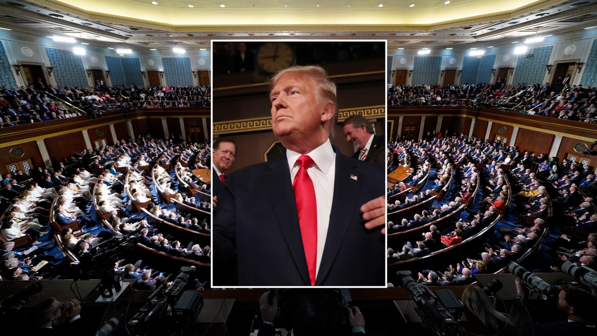 Trump arrives for address to joint session of Congress in 2020