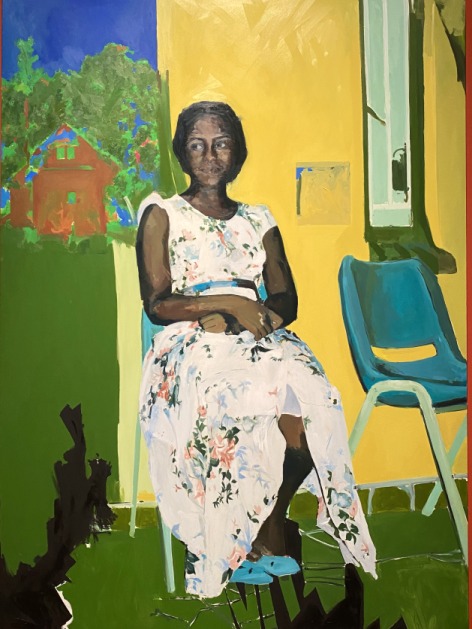 An Evening in Mazowe by Kudzanai-Violet Hwami. Photo credit: AM/SWAN - When We See Us is a vibrant exhibition showcasing bold colors, dynamic compositions, and rhythmic energy. it offers a psychedelic journey through Black artistic history