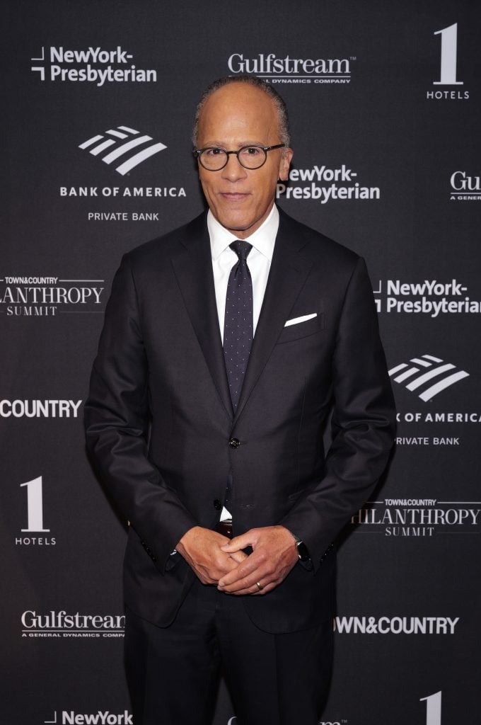 Lester Holt attends Town & Country’s Philanthropy Summit at Hearst Tower on October 29, 2024 in New York City.