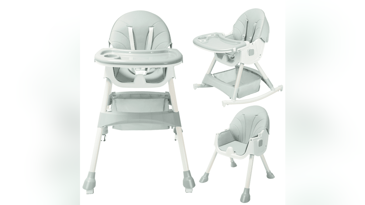 A high chair that grows as your child grows.