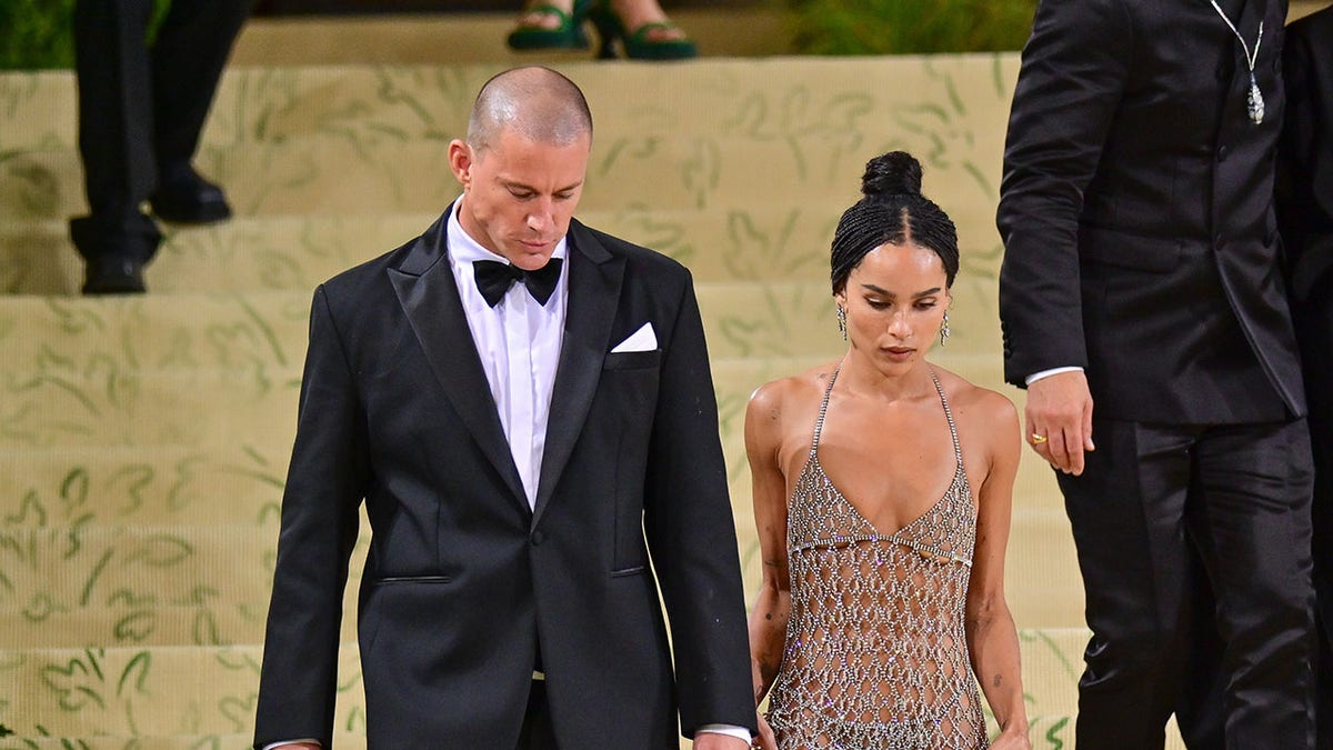 Channing Tatum and Zoë Kravitz leave the 2021 Met Gala.