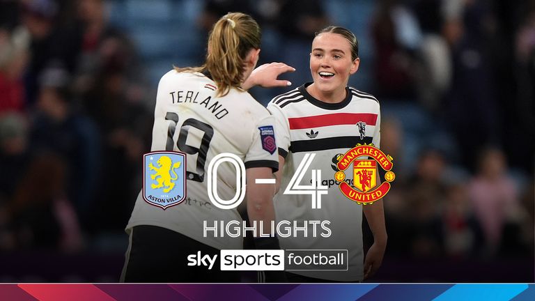 Aston Villa 0-4 Manchester United | Women's Super League highlights