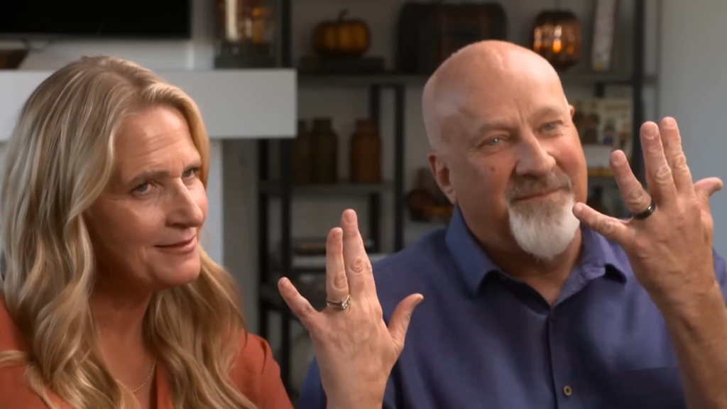 A screenshot of Christine Brown and David Woolley during an interview.