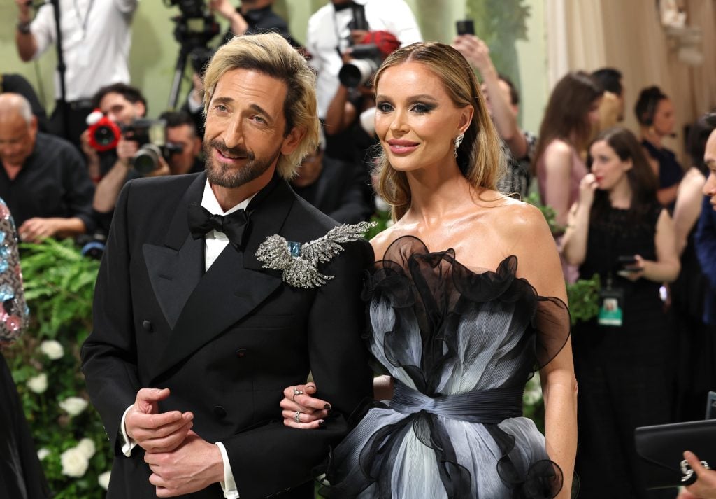 Adrien Brody and Georgina Chapman attend the 2024 Met Gala Celebrating 