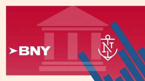 Bank logos with an accompanying image and chart